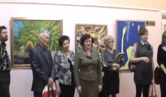 Открытие выставки картин в выставочном зале